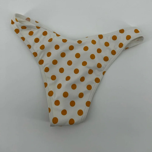NWT Zimmermann Separates Sculpt V Pant Polka Dot Mango Ivory Bikini Bottom Sz 4 - Picture 4 of 7